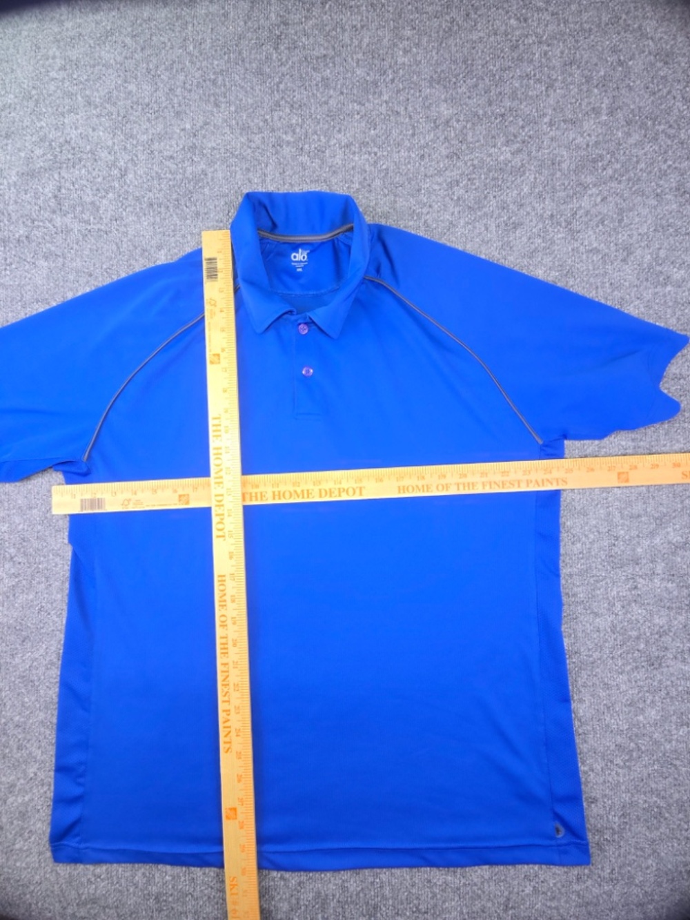 Alo Yoga CoolFit Performance Polo Bundle Mens XXL White Blue Golf Shirt Lot - Picture 10 of 14